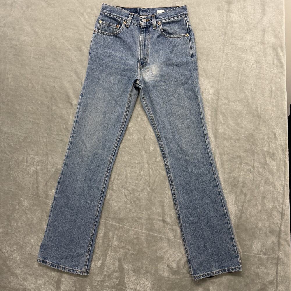 VTG Levi’s 517 Bootcut Jeans USA 30x32 (Fits28x32) Custom Zipper Hem & Patch